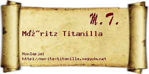 Móritz Titanilla névjegykártya